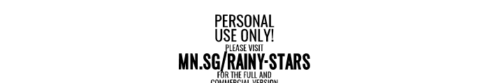Rainy Stars PERSONAL USE Regular Font OTHER CHARS