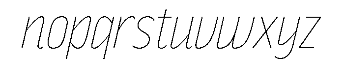 Rakesly Hairline Italic Font LOWERCASE