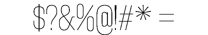 Rakesly Hairline Font OTHER CHARS