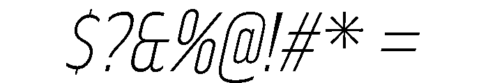 Rakesly Thin Italic Font OTHER CHARS