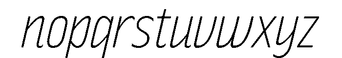 Rakesly Thin Italic Font LOWERCASE