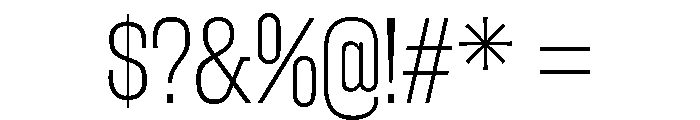 Rakesly Thin Font OTHER CHARS