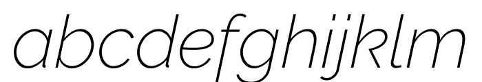 Raleway ExtraLight Italic Font LOWERCASE