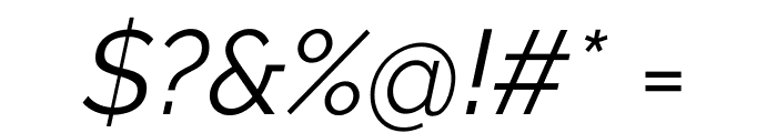 Raleway Italic Font OTHER CHARS