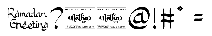Ramadan Greeting Personal Use Font OTHER CHARS