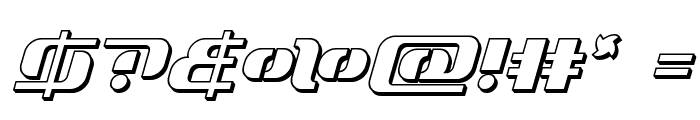 Range Paladin 3D Italic Font OTHER CHARS