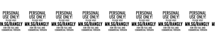 Rangly PERSONAL USE ONLY Font OTHER CHARS