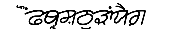 Rangsaaz gurmukhi cursive Font UPPERCASE
