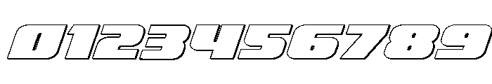 Rapid Response 3D Italic Font OTHER CHARS