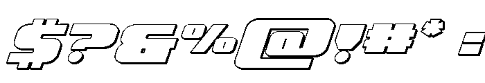 Rapid Response 3D Italic Font OTHER CHARS