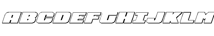 Rapid Response 3D Italic Font UPPERCASE