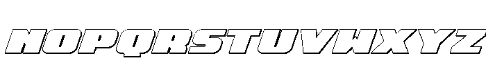 Rapid Response 3D Italic Font LOWERCASE