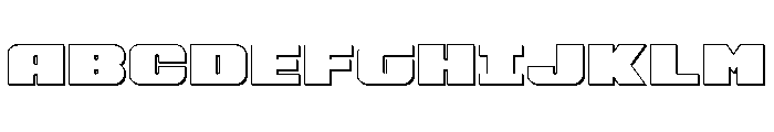 Rapid Response 3D Font UPPERCASE