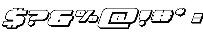 Rapid Response Bold 3D Italic Font OTHER CHARS