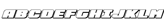 Rapid Response Bold 3D Italic Font UPPERCASE