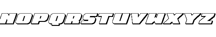 Rapid Response Bold 3D Italic Font UPPERCASE