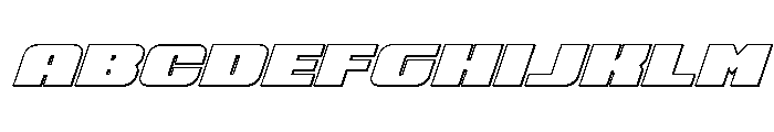 Rapid Response LC 3D Italic Font UPPERCASE