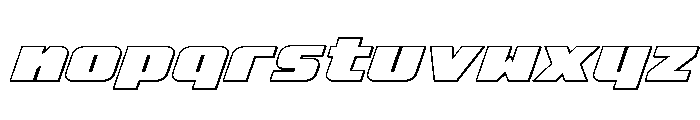 Rapid Response LC 3D Italic Font LOWERCASE