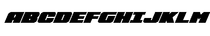 Rapid Response Super-Italic Font UPPERCASE