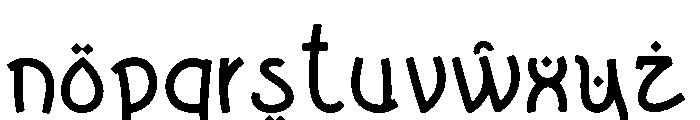 Raqasy Font LOWERCASE