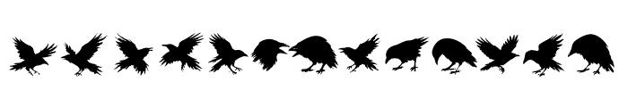 Raven Storm Symbols PERSONAL Regular Font UPPERCASE