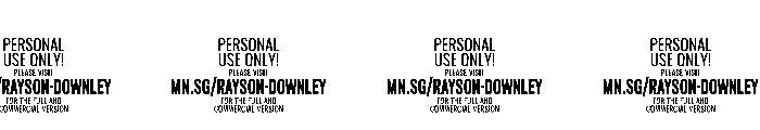Rayson Downley Script PERSONAL Regular Font OTHER CHARS