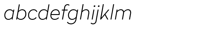 Radikal Thin Italic Font LOWERCASE