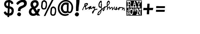 Ray Johnson Regular Font OTHER CHARS