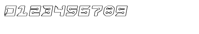 Rayzor Blunt Outline Italic Font OTHER CHARS