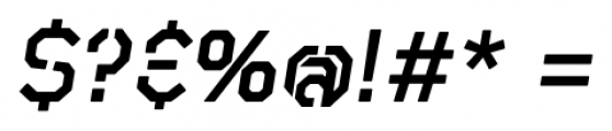 Raker Display Stencil Bold Italic Font OTHER CHARS