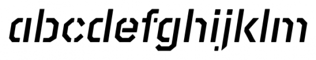 Raker Display Stencil Bold Italic Font LOWERCASE