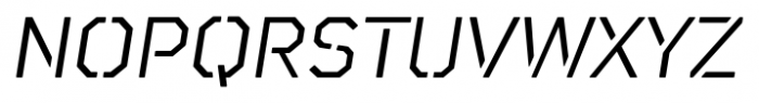 Raker Display Stencil Italic Font UPPERCASE