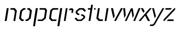 Raker Display Stencil Italic Font LOWERCASE