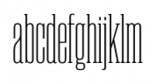 Rama Slab C Thin Font LOWERCASE