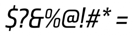 Ranelte Condensed Medium Italic Font OTHER CHARS
