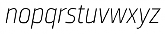 Ranelte Condensed Thin Italic Font LOWERCASE