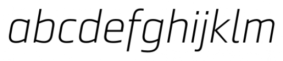Ranelte Extended Light Italic Ext Font LOWERCASE