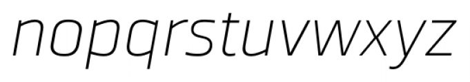 Ranelte Extended Thin Italic Font LOWERCASE