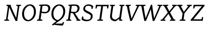 Range Serif Italic Font UPPERCASE