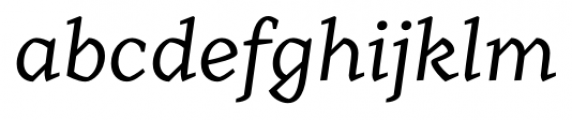Range Serif Italic Font LOWERCASE
