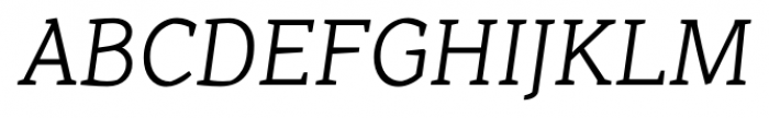 Range Serif Light Italic Font UPPERCASE