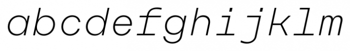 Rational TW Display Extra Light Italic Font LOWERCASE