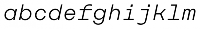 Rational TW Display Light Italic Font LOWERCASE