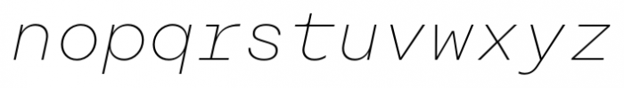 Rational TW Display Thin Italic Font LOWERCASE