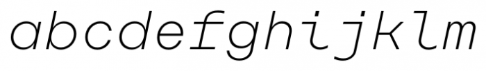 Rational TW Text Extra Light Italic Font LOWERCASE