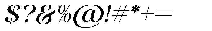 Rabelya Italic Font OTHER CHARS