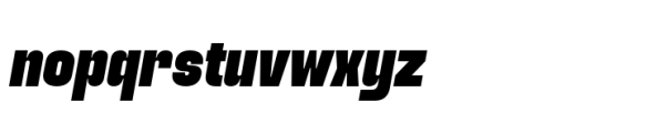 Rabmao Extra Bold Italic Font LOWERCASE