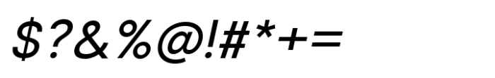 Rabon Grotesk Italic Font OTHER CHARS