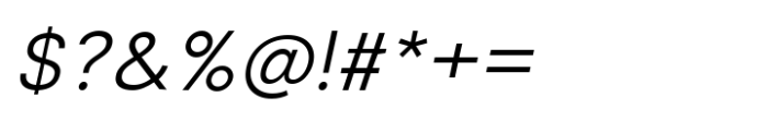Rabon Grotesk Light Italic Font OTHER CHARS
