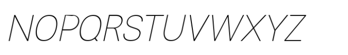 Rabon Grotesk Thin Italic Font UPPERCASE